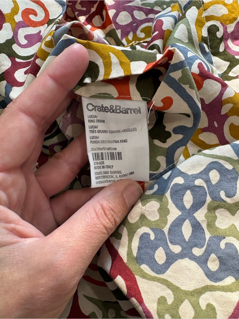 Crate & Barrel Lucia Duvet Set in King Colourful Boho Medallion - Picture 9 of 12